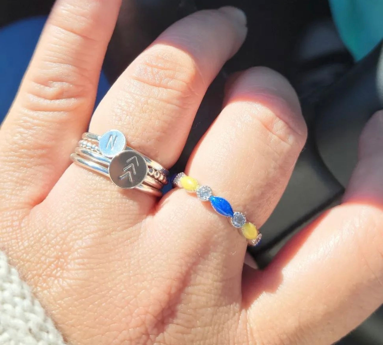 Down Syndrome Awareness Stacking Ring